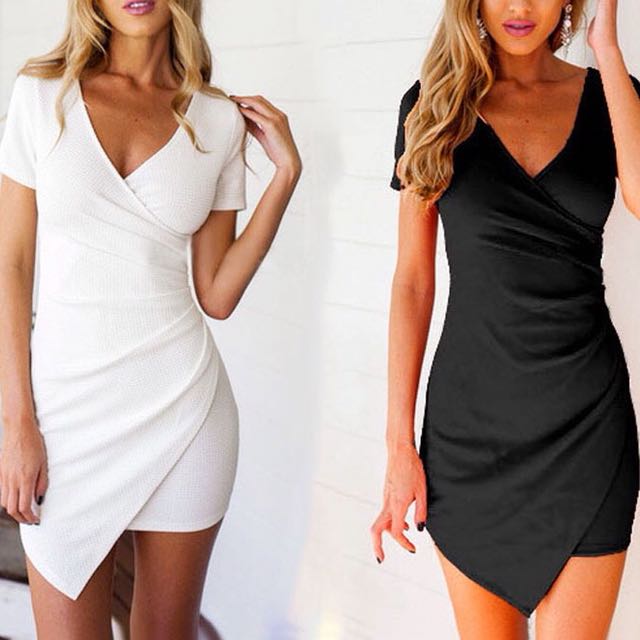 wrap around bodycon dress