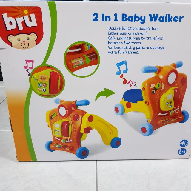 bru 2 in 1 baby walker