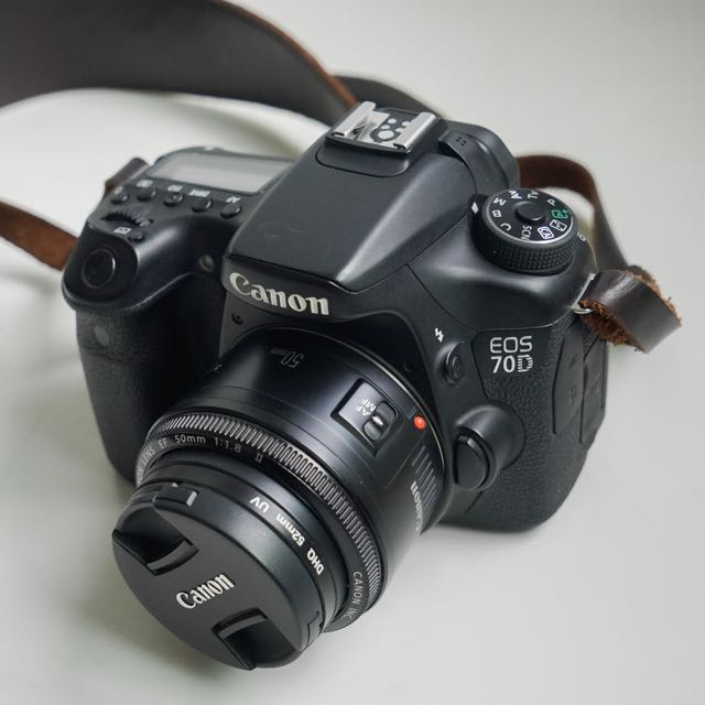 Canon EOS 70D + 50mm 1.8 Lens w/ Original Box + Accessories, Photography, Other Photography on Carousell