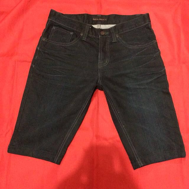 Celana nudie jeans coated pendek 