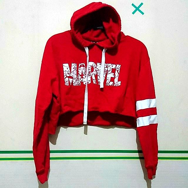 F H Marvel Crop Top Hoodie Women s Fashion Tops Others Tops on
