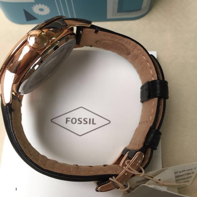 Fossil Townsman ME3084 Automatic Black Leather Skeleton Watch