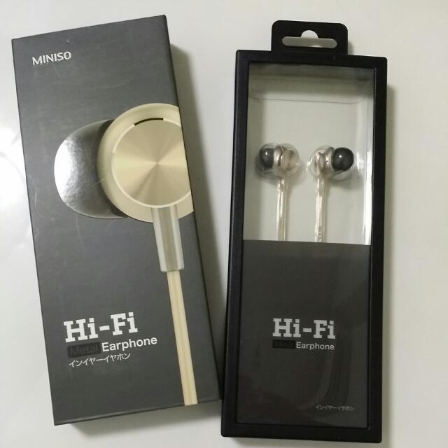 Hi fi metal online earphone miniso