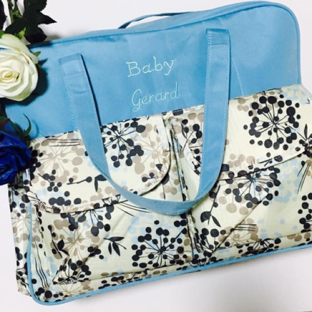 diaper bag with name embroidered
