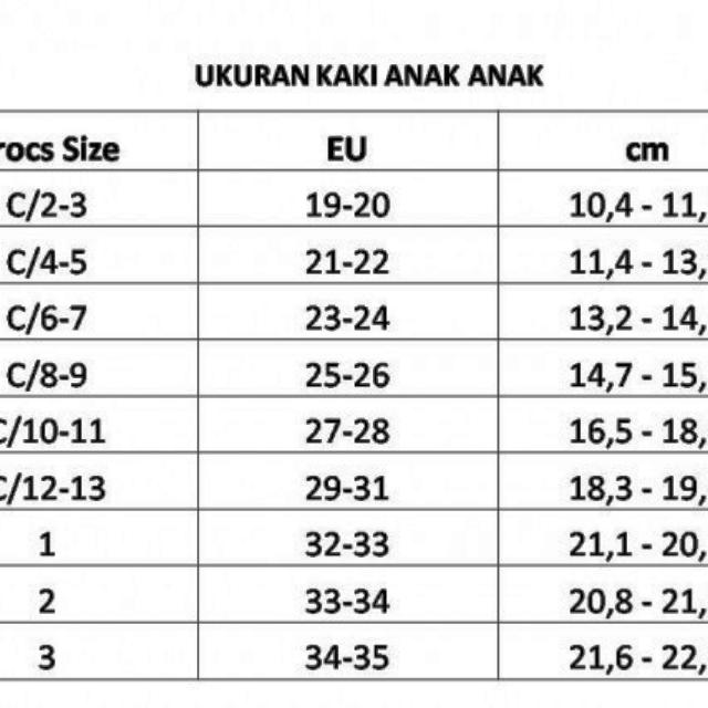 crocs c6 in cm