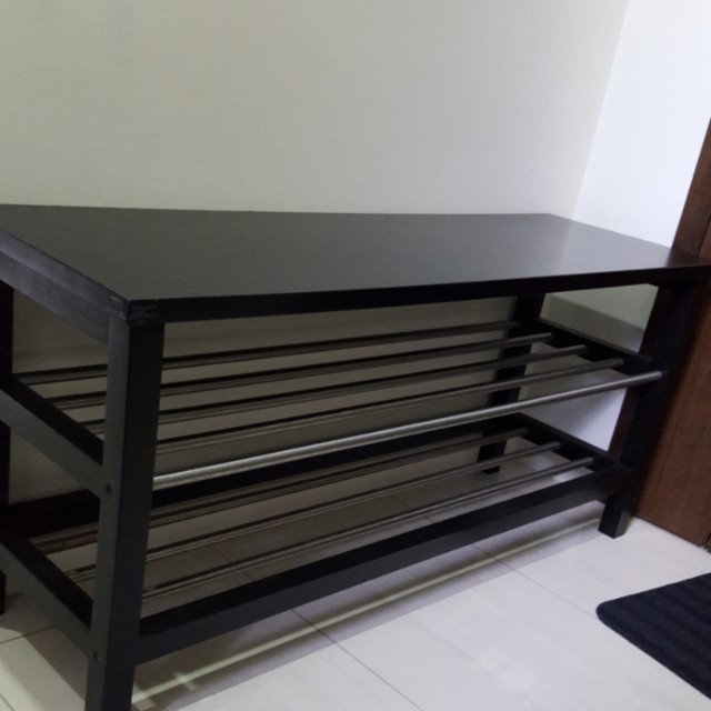 Shoes Rack Tjusig Bench Black Ikea Furniture Others On Carousell