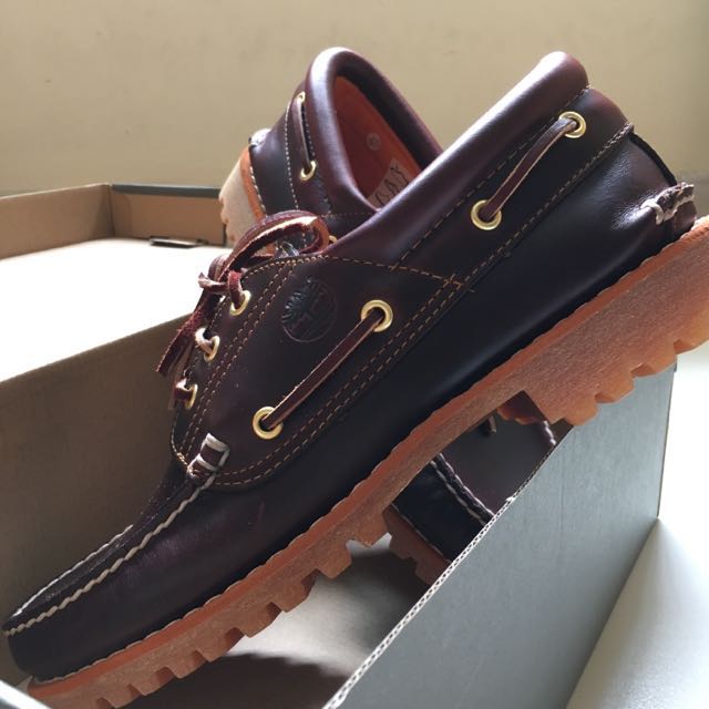 timberland 3 eye burgundy