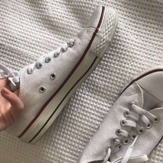WHITE CONVERSE women's 5