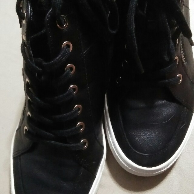 Aldo wedge sneakers black new arrivals