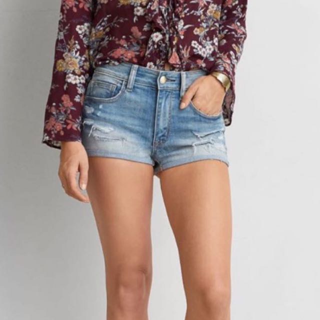 Hi-Rise Cheeky Denim Shorts 