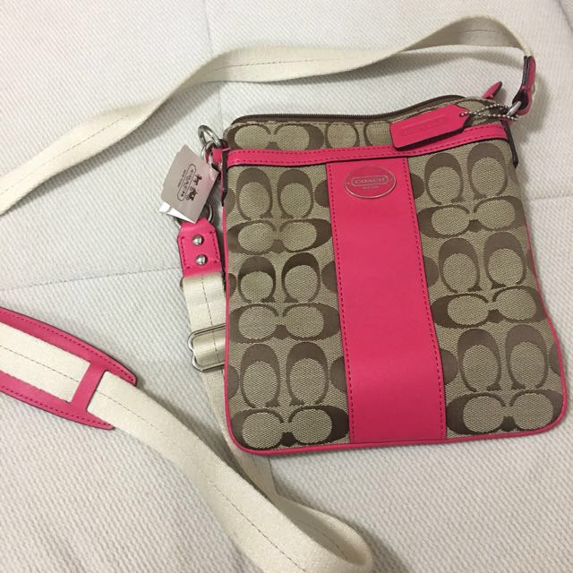 coach pink sling bag