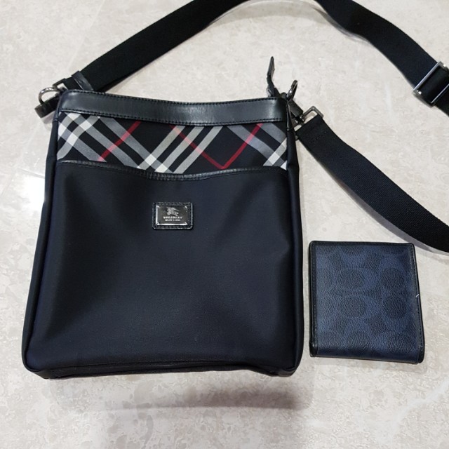 Genuine Burberry black label sling bag 