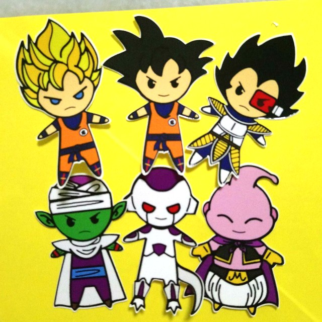 Dragon Ball Z Chibi Waterproof Vinyl Stickers Books Stationery