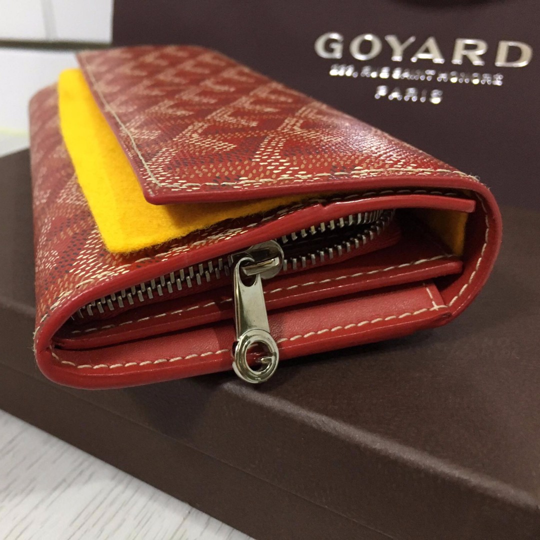 GOYARD Goyardine Varenne Long Wallet Orange 1235583