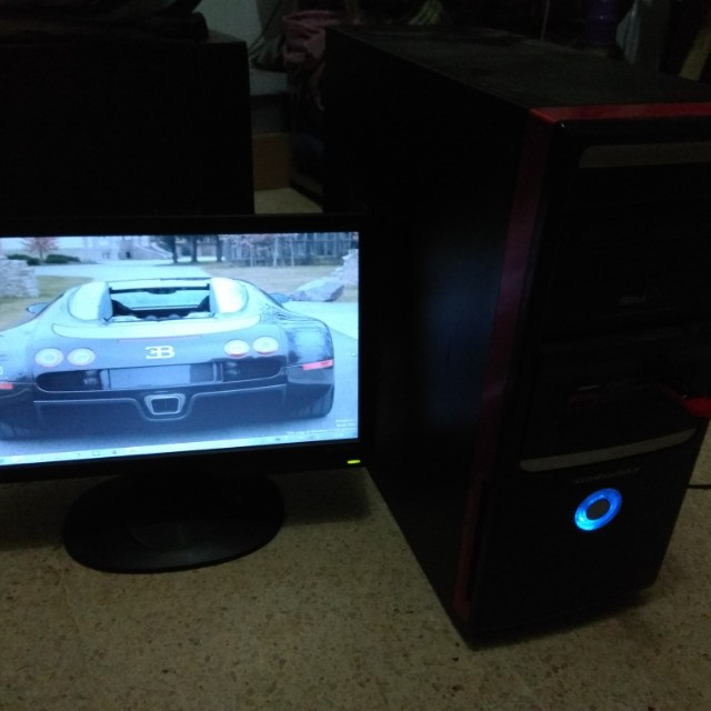 Jual PC Core 2 duo dan Monitor Benq 16 