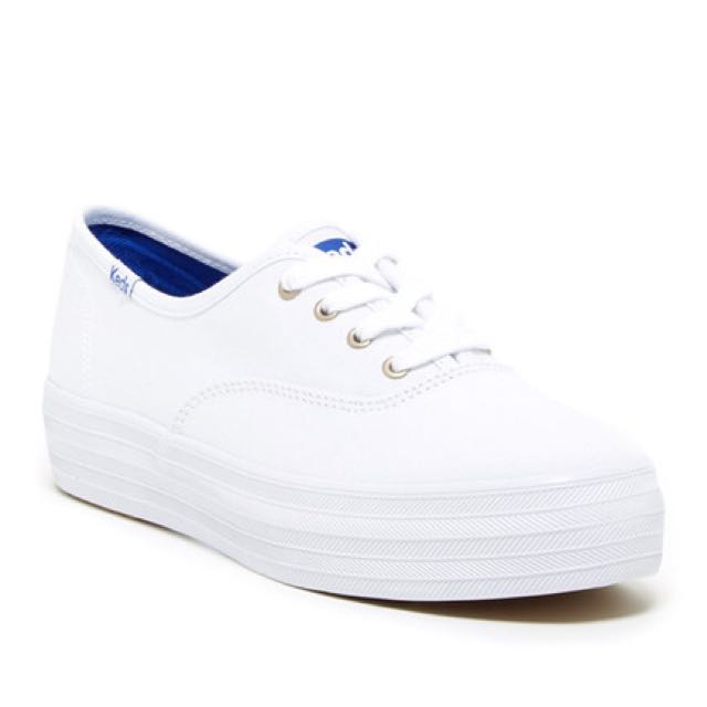 Keds Triple White Platform Shoes Women s Fashion Footwear Sneakers on Carousell
