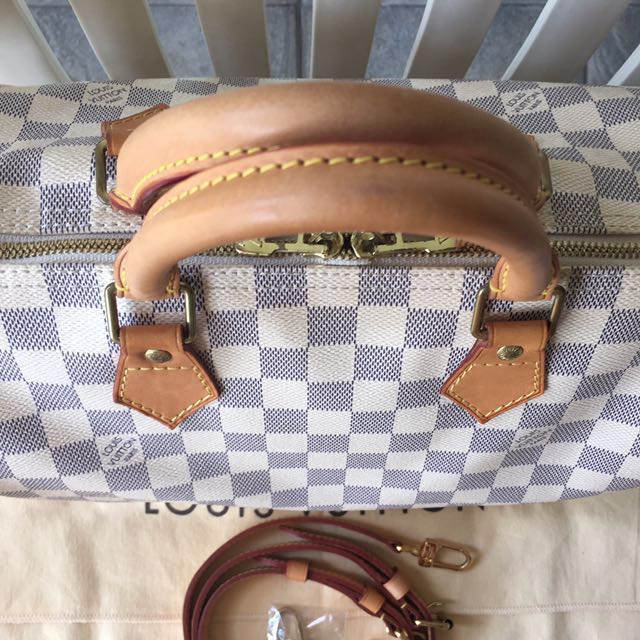 Louis Vuitton Damier Azur Speedy Bandouliere 30 (SHG-33117) – LuxeDH