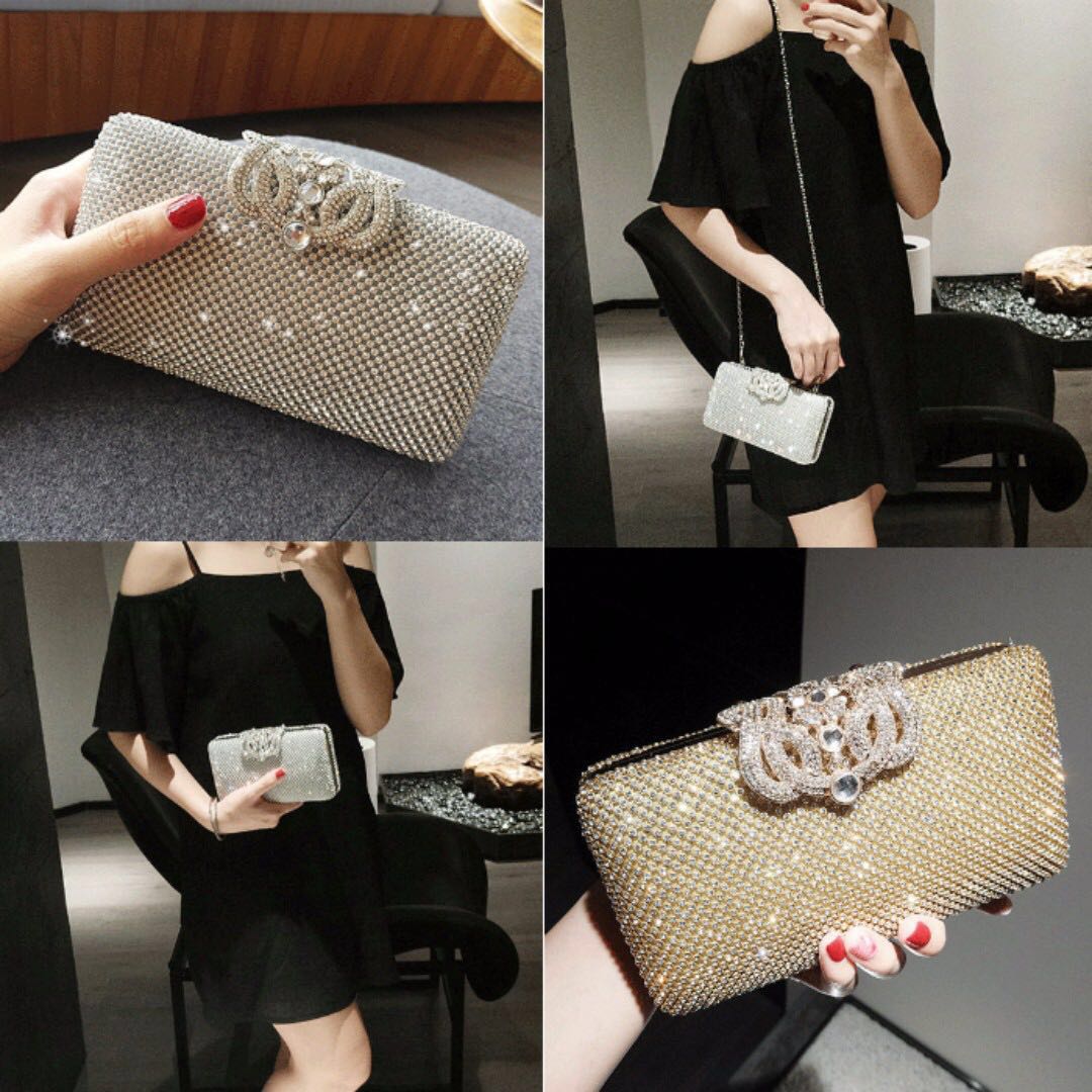 silver occasion bag