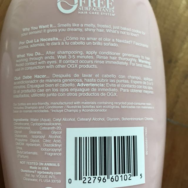 OGX x Kandee Johnson Frosted Sugar Cookie Shampoo & Conditioner, Beauty