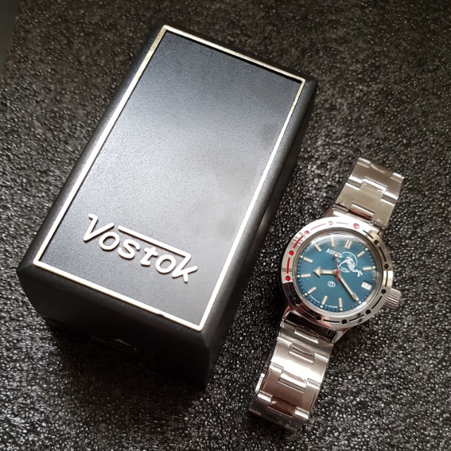 VOSTOK Vostok Amphibia Radio Room 2415/110750 Military Orologio - Foto 5