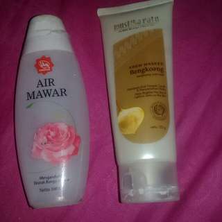 Paket  masker + air mawar