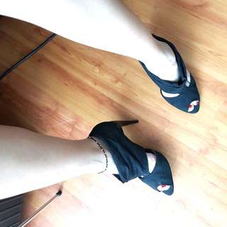 Mango black heels