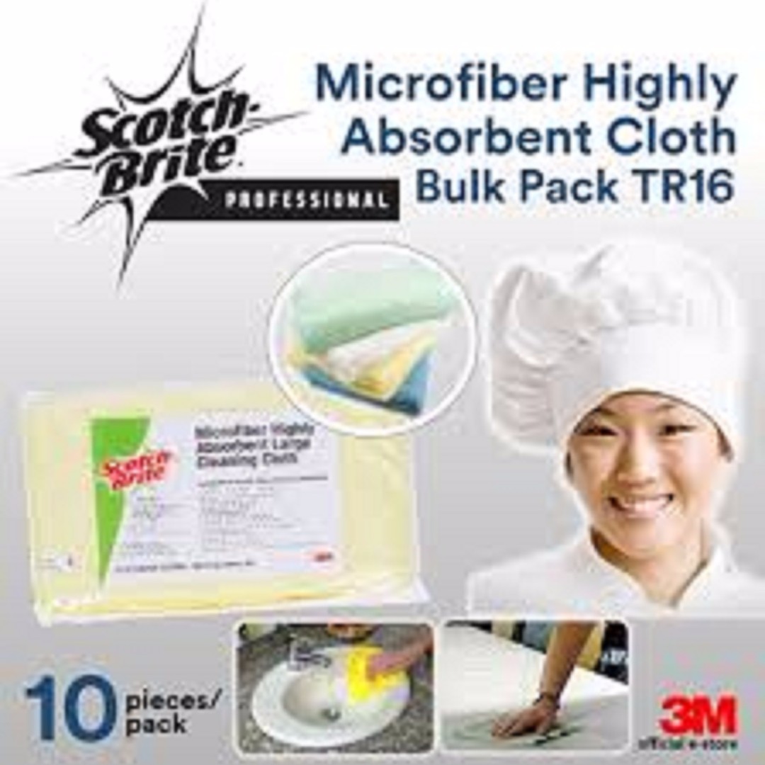 3M™ Microfiber Highly Absorbent Large Cleaning Cloth TR16