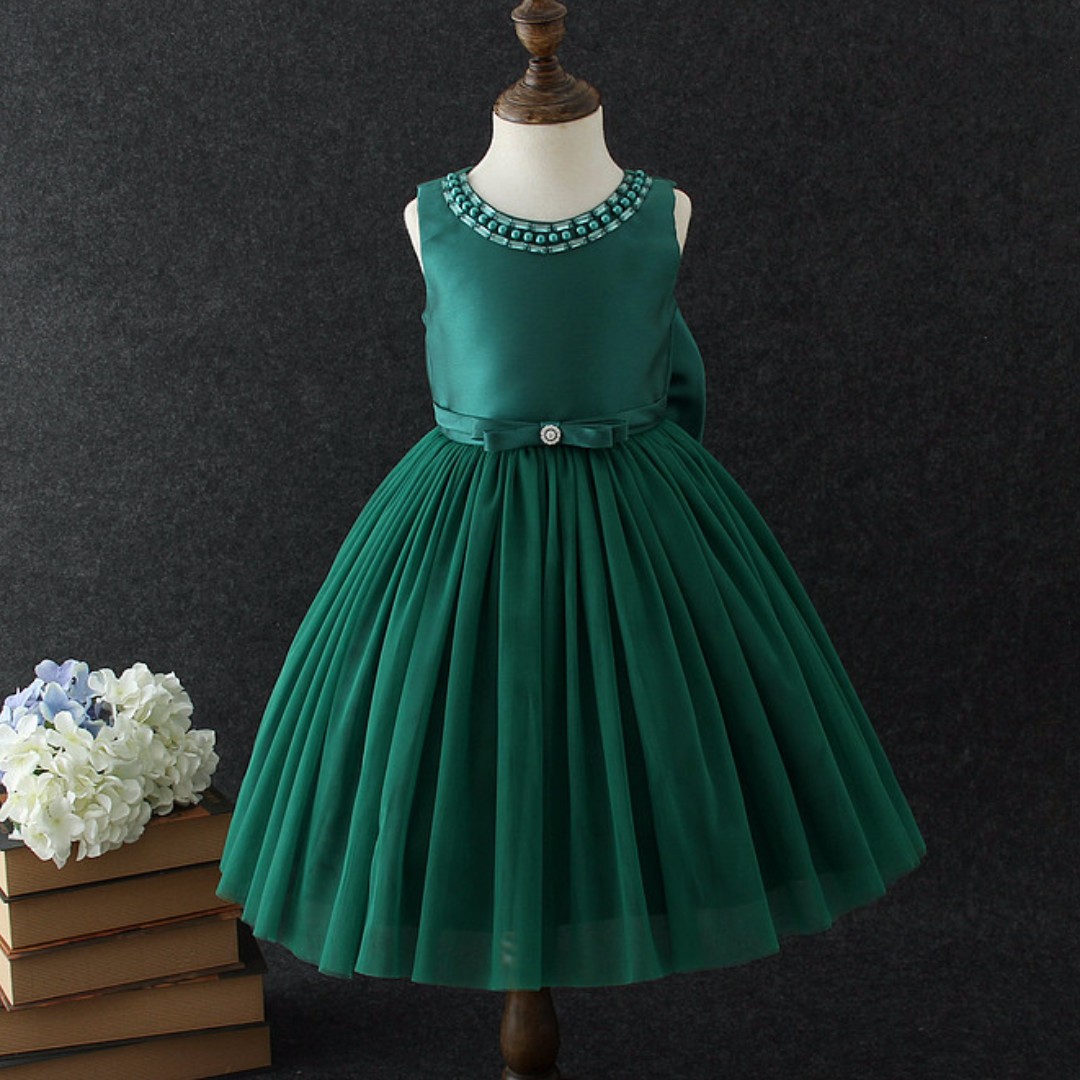 green frock for 5 year girl