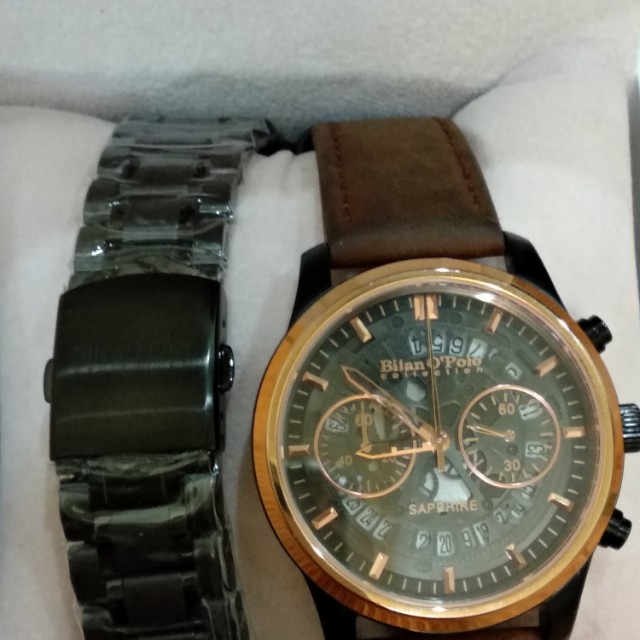 Bilan O Polo Collection Sapphire Watch Men s Fashion Watches