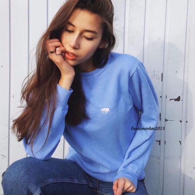 Brandy melville erica bear sweatshirt cheap