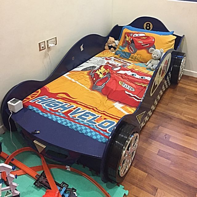 Children's Race Car Bed Including The Mattress, Babies & Kids, Baby Nursery & Kids Furniture