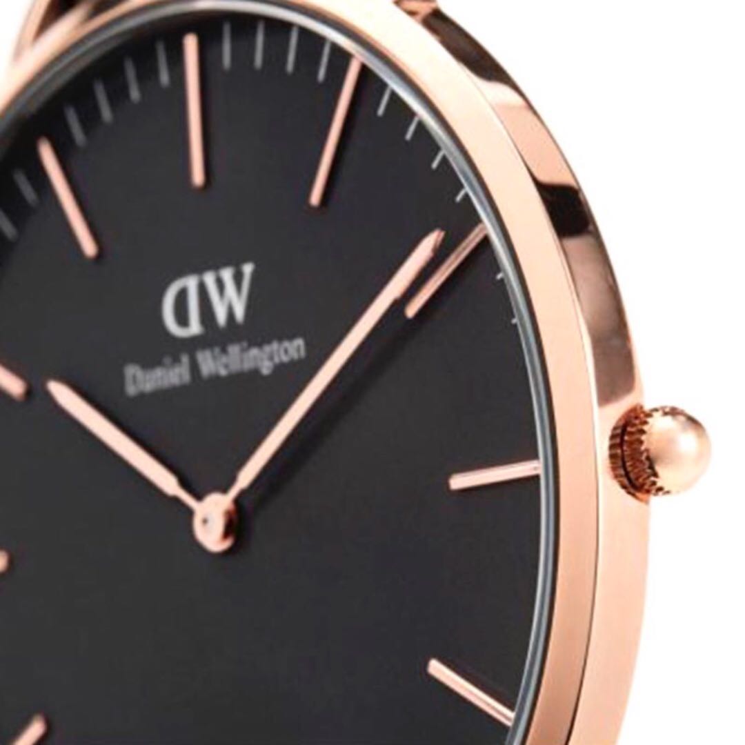 DANIEL WELLINGTON Classic Black Durham 40mm Gold B40R1