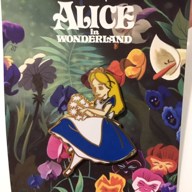 pin alive cheshire cat dinah flower 迪士尼徽章襟章 爱丽斯 妙妙猫