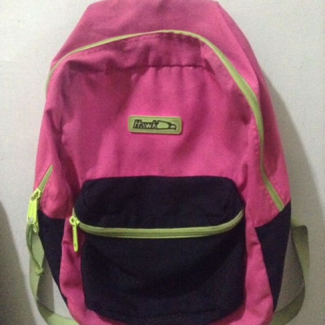 hawk bag black and pink