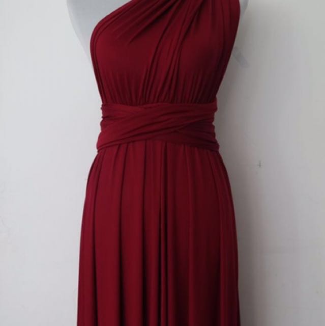 infinity gown maroon