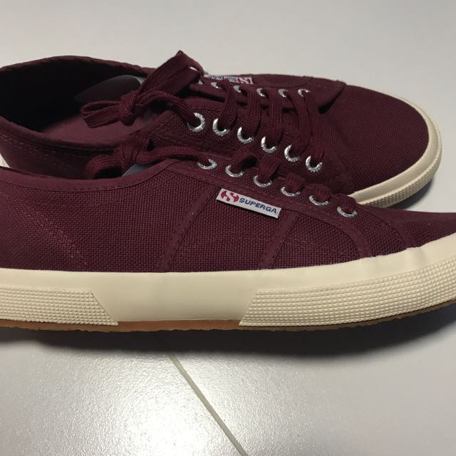 Maroon superga cheap sneakers
