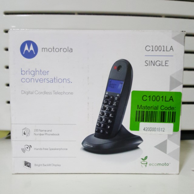 Motorola C1001LA Digital Cordless Phone, Mobile Phones & Gadgets
