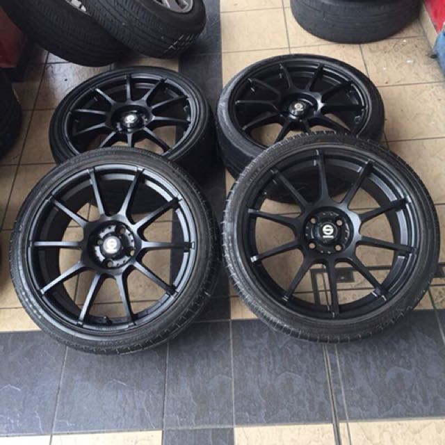 Original sports rim sparco asetto gara 17 inch sports rim swift tayar 70 black widow, Auto