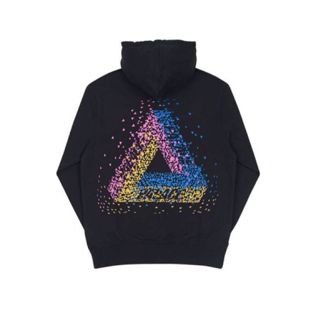 Palace tri flect hoodie S black