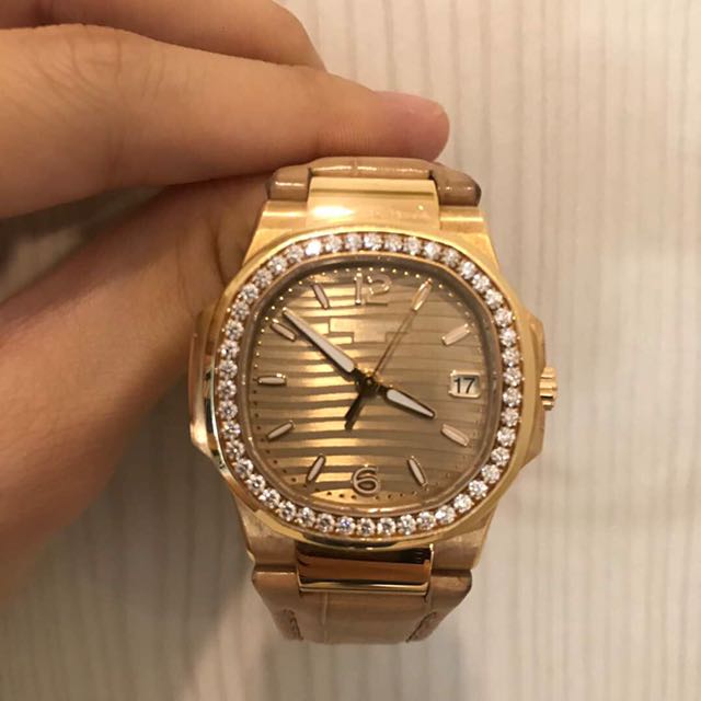 Patek Philippe Nautilus Rose Gold Diamond Women S Fashion Watches On Carousell