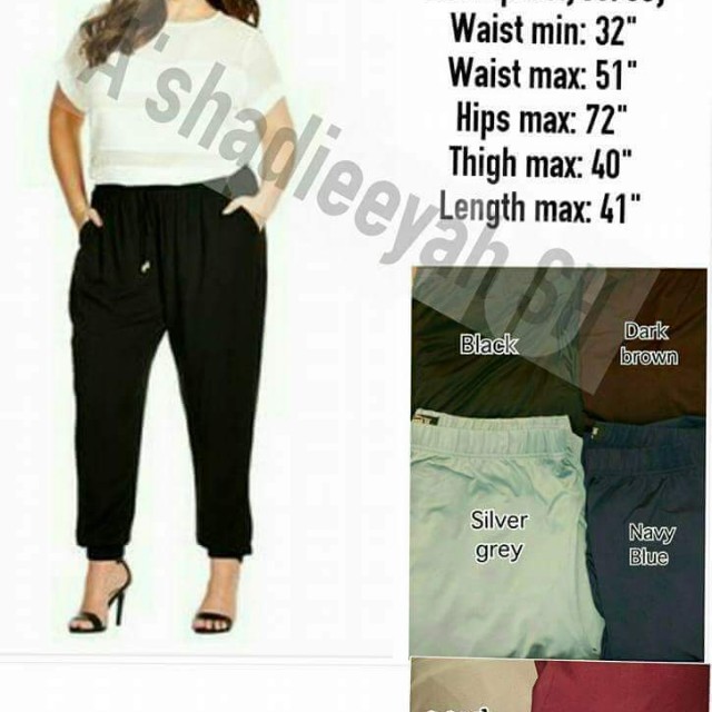 Women's plus size jogging pants