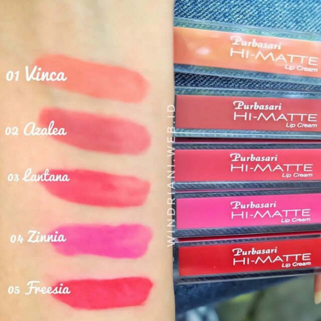 Warna Warna Lipstik Purbasari Hi Matte Lip Cream Cantiknesia