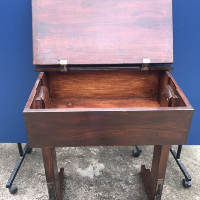 Reduced For Xmas Unique Refurbished Old Style School Desk