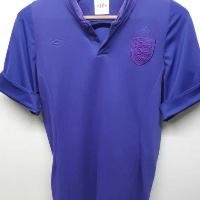 purple england football shirt