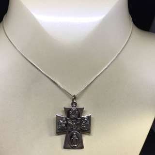 Vintage classic Crucifix signed Sterling Silver
