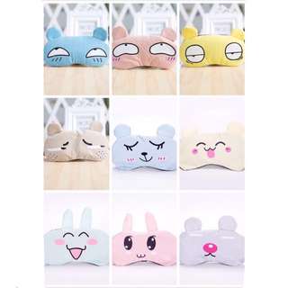 IN STOCK Cute Face Sleeping Cooling Funny Cartoon Nap Eye Mask Cover Blindfold