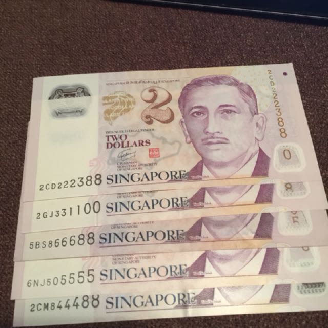 $2 notes (Category: Currency) located in Singapore. Submitted by andrew7421969 (Listing ID 139765447, Image 2). Description: .
