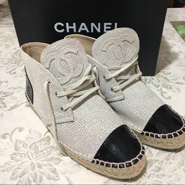 Authentic Chanel High Top Espadrilles 