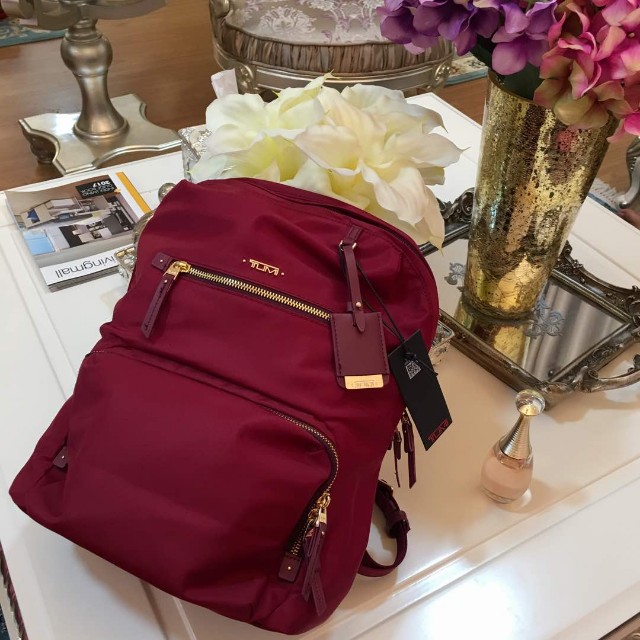 Tumi cheap burgundy backpack