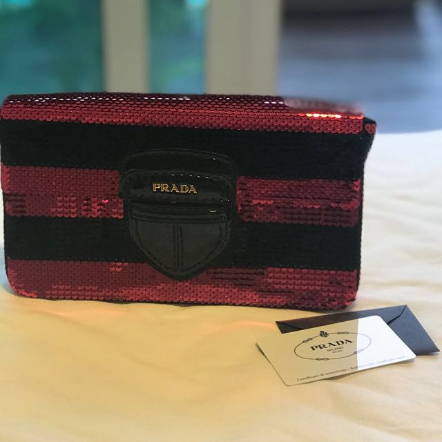 prada sequin clutch